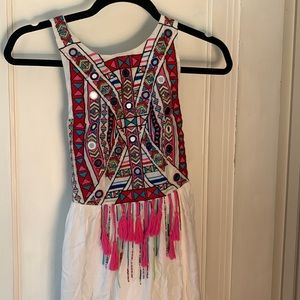 Mara Hoffman maxi swim beaded coverup size small
